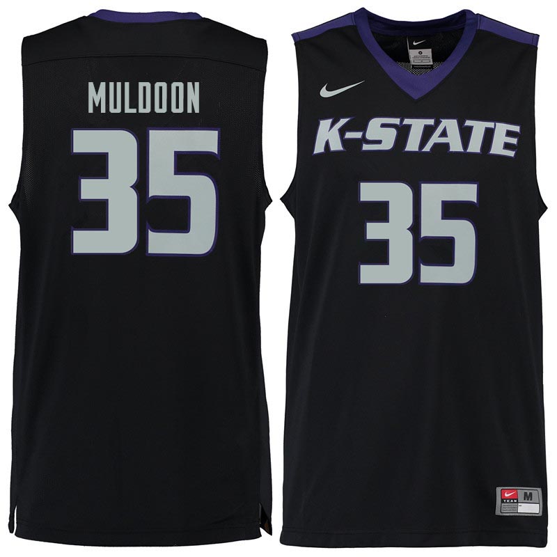 Men #35 Patrick Muldoon Kansas State Wildcats College Basketball Jerseys Sale-Black - Click Image to Close
